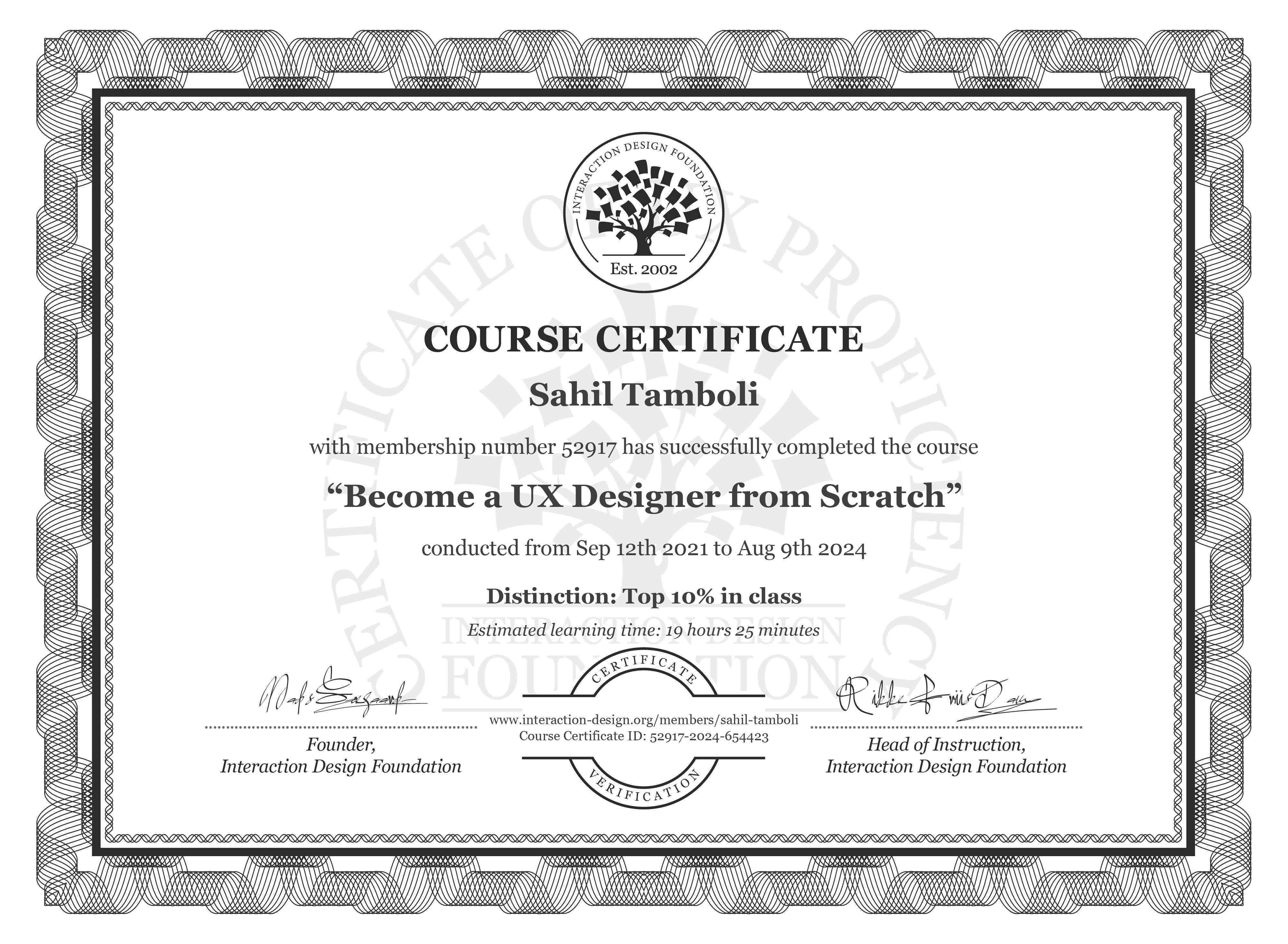 IxDF Certificate