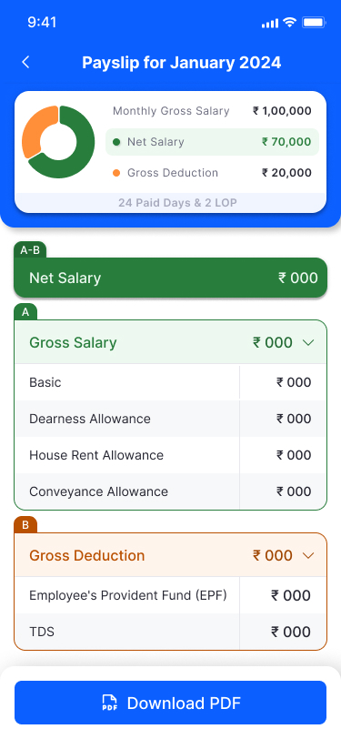 Mobile - Payslip detail
